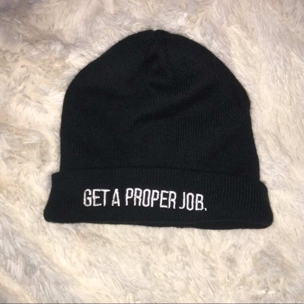 black beanie